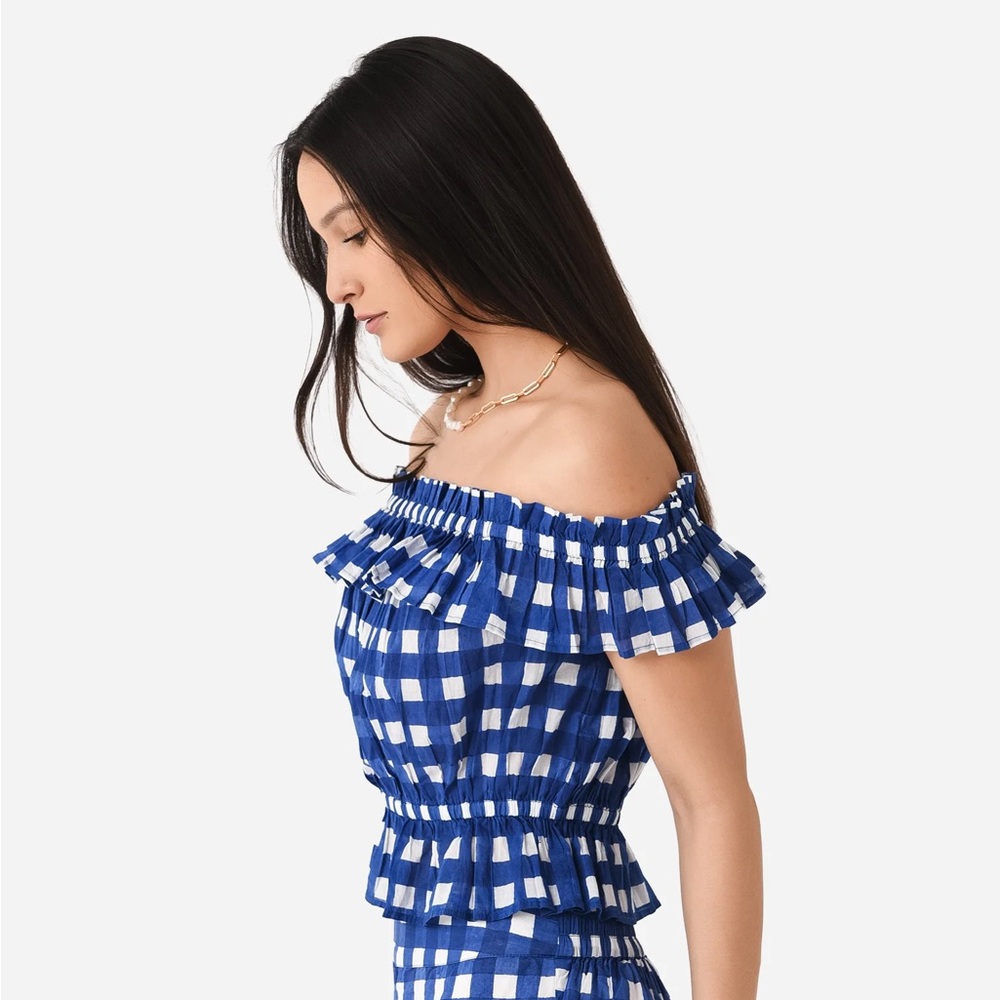 Cleobella Annalise Blue White Top